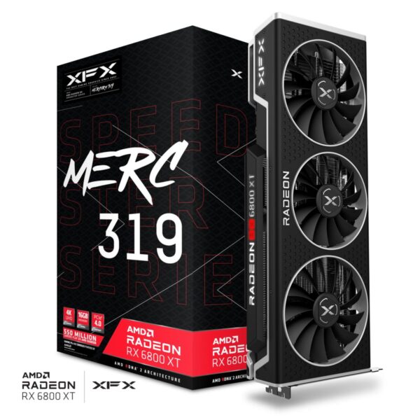 XFX Speedster MERC 319 AMD Radeon™ RX 6800 XT CORE Gaming Graphics Card with 16GB GDDR6, AMD RDNA™ 2